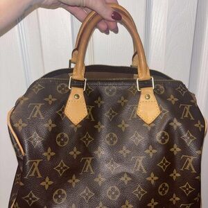Louis Vuitton Brown and Tan Monogram Bag
